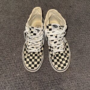High Top Checkered Vans